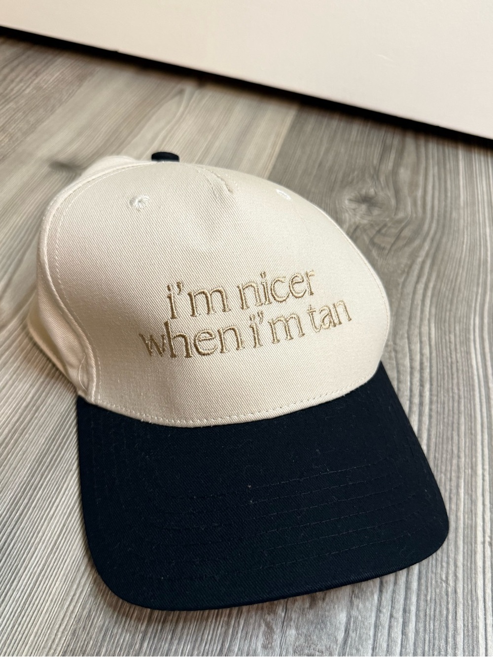 Katydid I’m Nicer When I’m Tan Embroidered Trucker Hat